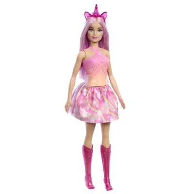 Papusa - Barbie - Cu accesorii magice de unicorn