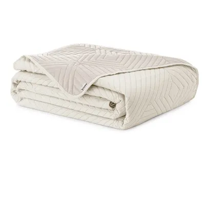 Cuvertură crem matlasată din microfibră 220x240 cm Softa – Restilo