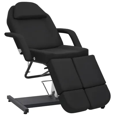 vidaXL Scaun tratament înfrumusețare, negru, 180x62x78 cm, piele eco