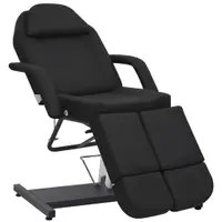 vidaXL Scaun tratament înfrumusețare, negru, 180x62x78 cm, piele eco