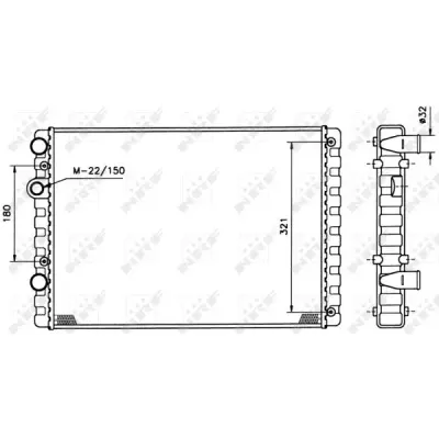Radiator, racire motor NRF 509520