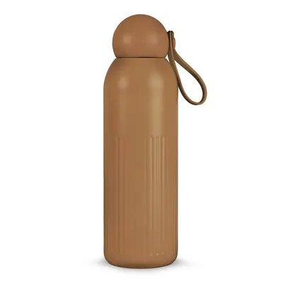 Sticlă termică maro cu pai din oțel inoxidabil 500 ml Tekla – Sagaform