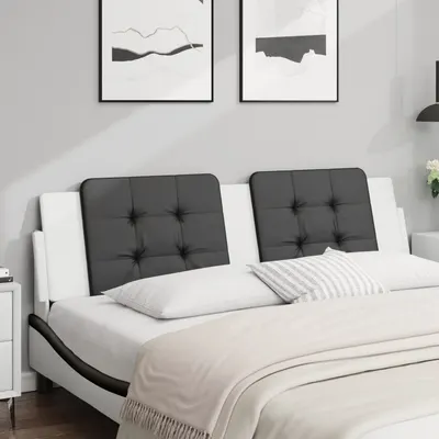 vidaXL Pernă pentru tăblie pat, Zadar, negru și alb, 180cm, piele artificială