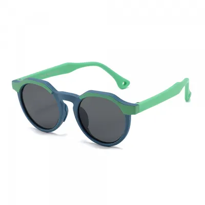 Ochelari De Soare Copii Techsuit 601, Polarizati, Protectie UV, Verzi Albastrii