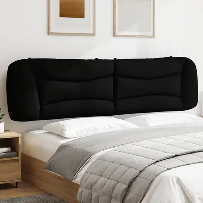 vidaXL Pernă pentru tăblie de pat, Hvar, negru, 200 cm, material textil