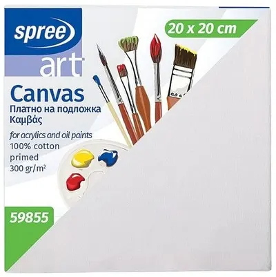 Pânză de pictură pe cadru Spree Art - 20 х 20 cm, 100% bumbac