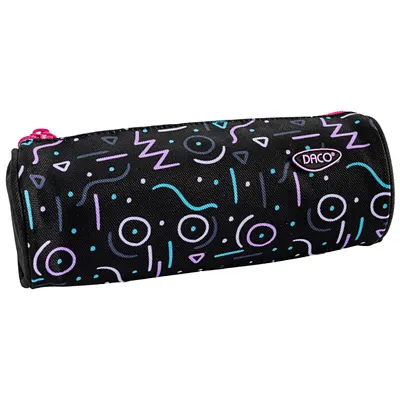 Penar tip etui, 1 fermoar, 21x7x7cm, Confetti, PE699, Daco