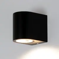 Aplica exterioara, LED GU10, 35W, orientare in jos, IP44, 8 x 9.2 x 6.6 cm, negru