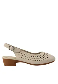 Pantofi casual - dama - X480017A alb - piele naturala - Bej