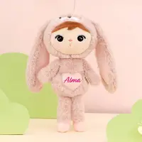 Papusa personalizata Iepuras Pufos Roz (mini)