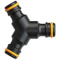 Conector triplu de cuplare pentru sistem de irigare Fiskars Comfort, negru