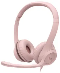 Căști cu microfon Logitech - H390, roz