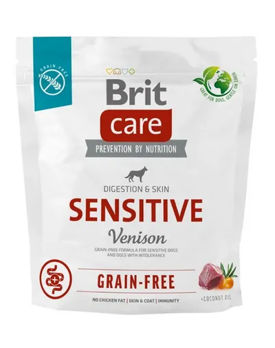 BRIT Care Dog Grain-free Sensitive 1 kg Hrana caini adulti cu intolerante alimentare, cu vanat si cartofi