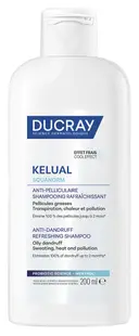 Ducray Kelual Squanorm Șampon răcoritor împotriva mătreții grase, 200 ml