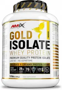 Gold Isolate Whey Protein, banană, 2.28 kg, Amix