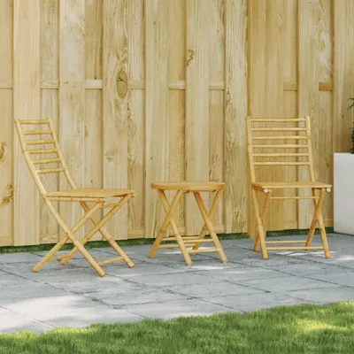 Gossi set mobilier bistro, 3 piese, bambus