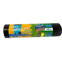 Saci menajeri negri 160 L, 10 buc/rola, produsi in Romania - Default Title
