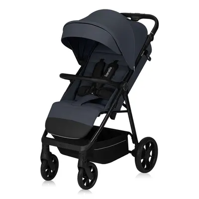 Carucior pentru copii Lionelo Iva Gri sport, sustine 22 kg, spatar reglabil, suspensii, maner ajustabil