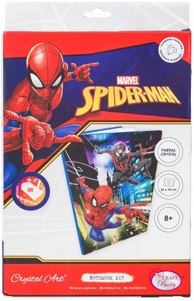Caiet cu goblen cu diamante Craft Buddy - Spiderman