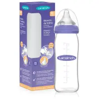 Lansinoh NaturalWave Glass biberon pentru sugari Medium 1 buc