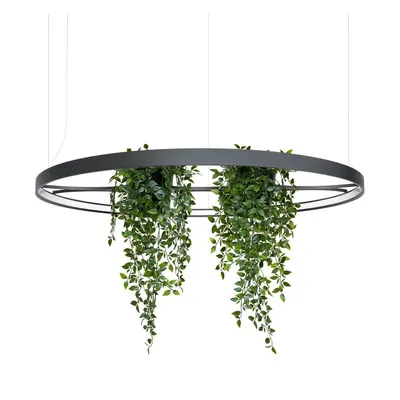 Lustră neagră LED din aluminiu ø 110 cm RIO – Thoro