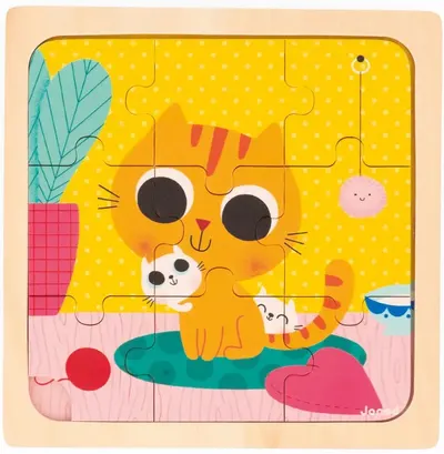 Puzzle din lemn Janod - Kitten