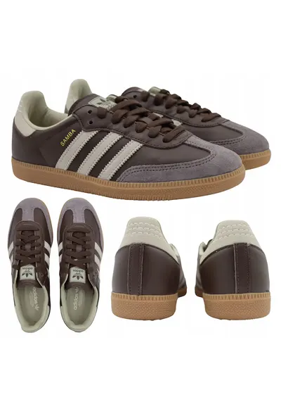 Pantofi Sport - Samba Og Id1481 - Partea Superioara Din Combinatie De Piele Naturala Si Suede - Varf Intarit Pentru Durabilitate - Captuseala Textila Moale - Talpa Din Cauciuc Pentru Aderenta Buna - Multicolor