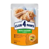 Hrana umeda premium pisici adulte, Club 4 Paws, Pui in Sos, 85 g