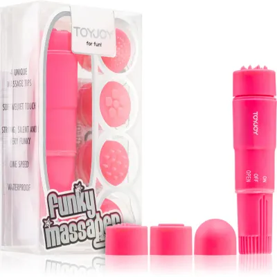 Toyjoy Funky Massager stimulator și vibrator pink 9.5 cm
