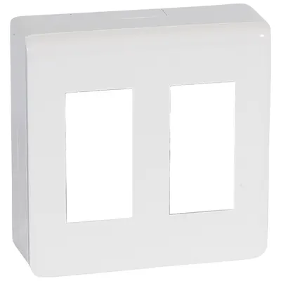 Doza aparenta pentru aparataj modular mosaic - 2x4 module Alb