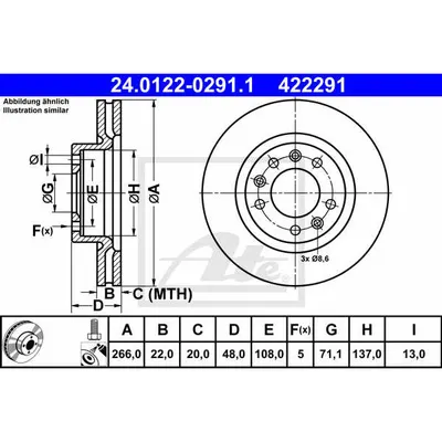 Disc frana ATE 24.0122-0291.1