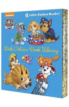 Paw Patrol Little Golden Book Library (Paw Patrol): Itty-Bitty Kitty Rescue; Puppy Birthday!; Pirate Pups; All-Star Pups!; Jurassic Bark!