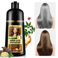 Sampon Colorant Maro Inchis, Acoperire Fire Albe si Regenerare 3 in 1, 5 Dark Coffee, 500 ml