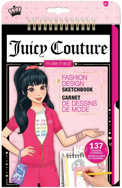 Carte de colorat Make it Real -Design vestimentar Juicy Couture, cu autocolante
