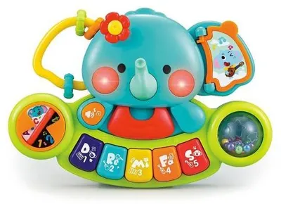 Pian muzical pentru bebeluși Raya Toys – Elefănțel
