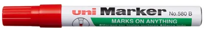 Market permanent Uniball pe baza de ulei - Rosu