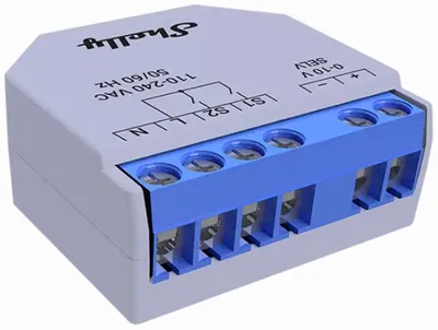 Dimmer smart Shelly – Plus 0-10V Dimmer, albastru