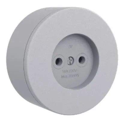 Priza Simpla fara CP PT xOne Ovivo OV00901, 16A, 250V, IP54, gri