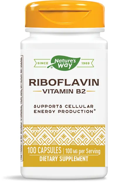 Riboflavin Vitamin B2, 100 mg, 100 capsule, Nature's Way