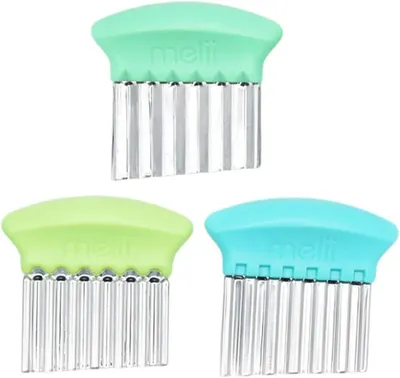 Set de cuțite ondulate Melii - Blue, mint & lime, 3 bucăți