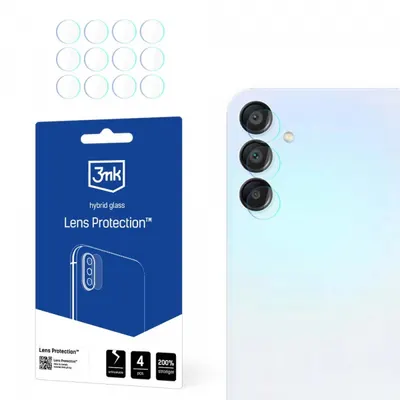 Folie de protectie Camera Spate 3MK Protection pentru Samsung Galaxy A15 5G A156, Sticla Flexibila, Set 4 bucati, Transparenta
