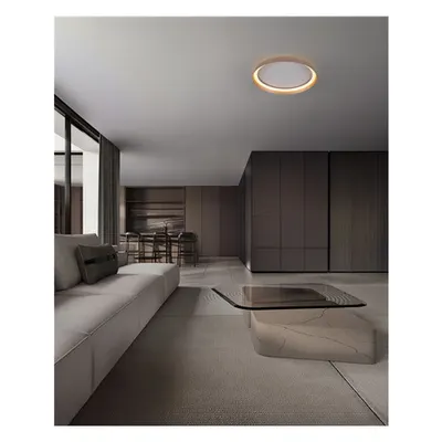 Plafoniera ORMI Triac Dimabil Champaign Brown Aluminiu & Acrylic LED 38 Wat 220-240Volt 2713Lm IP20 2700-4000K CCT Dip Intrerupator Deschis sus & jos