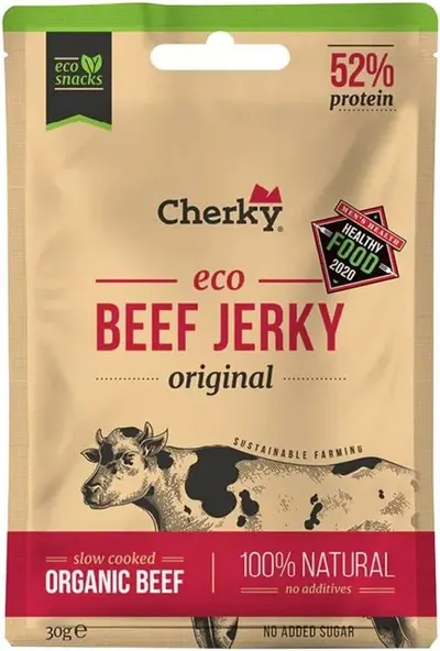 Carne de vită uscată organică, 30 g, Cherky