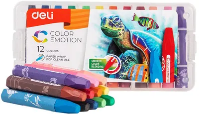 Pasteluri uleioase Deli Color Emotion - EC20104, 12 culori