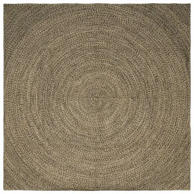 vidaXL Covor de zonă Natural și Negru 200 x 200 cm Iută