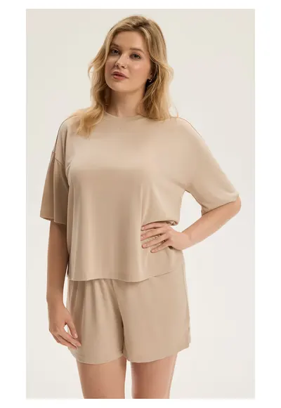 Bluza dama maneca scurta Ruth 2 - Bej