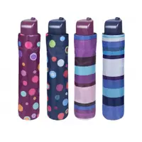 Umbrelă Mini Manuală Perletti – Dots & Stripes, Compactă și Ușoară, Ideală pentru Geantă