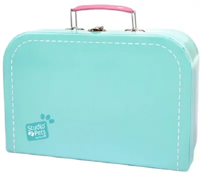 Cutie pentru jucării de pluș Studio Pets - Cu pașaport, 23 cm, turcoaz