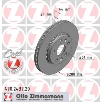 Disc frana ZIMMERMANN 470.2437.20