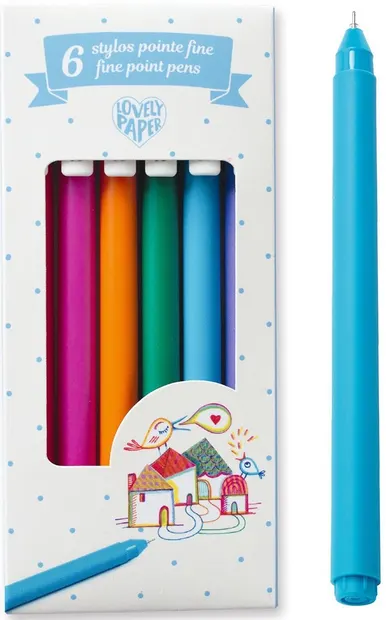 Pixuri cu gel Djeco - Cu stilou fin, 6 buc